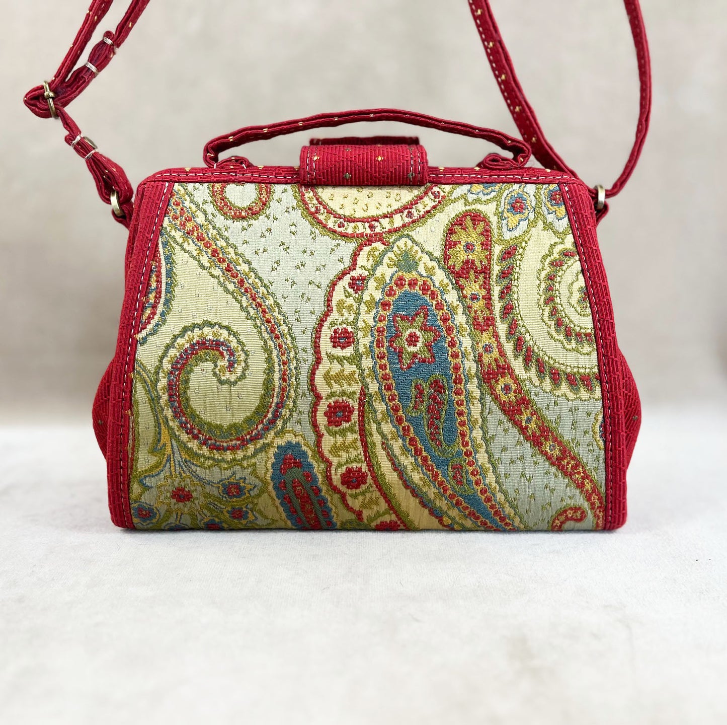 9" Classic Satchel Raspberry Paisley