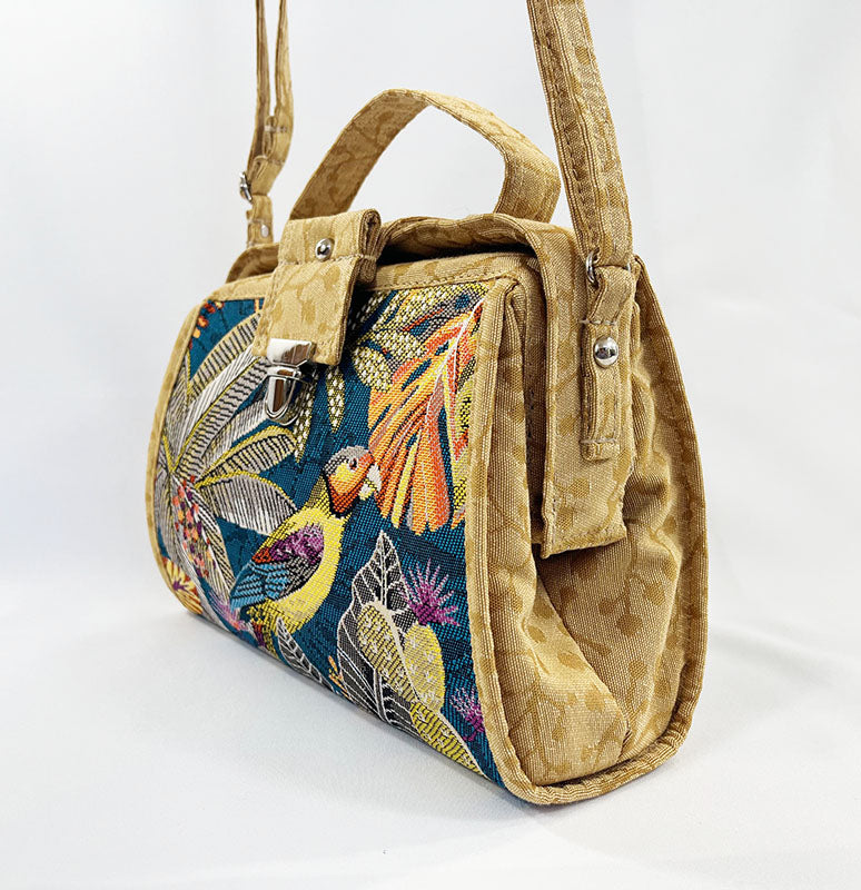 9" Classic Satchel Sumatra Turquoise Parrot
