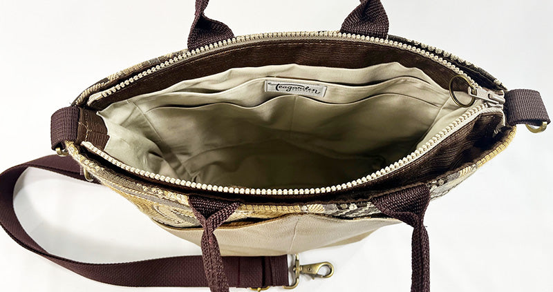 Peak Cross Body Satchel Tuscany Tan