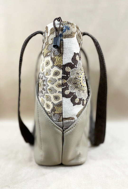 Peak Shoulder Satchel Majorica Sand