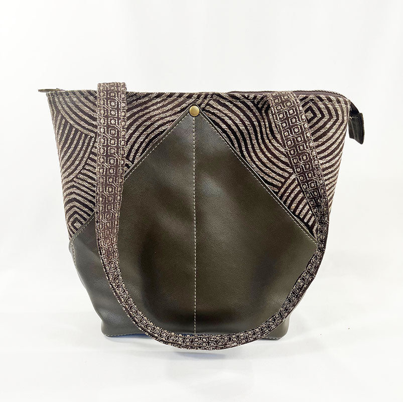 Peak Shoulder Satchel Zen Garden Bark