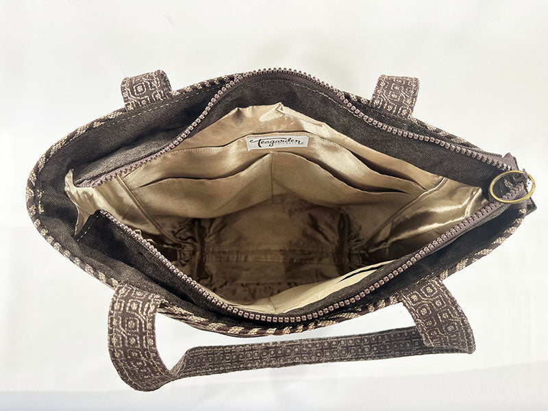 Peak Shoulder Satchel Zen Garden Bark