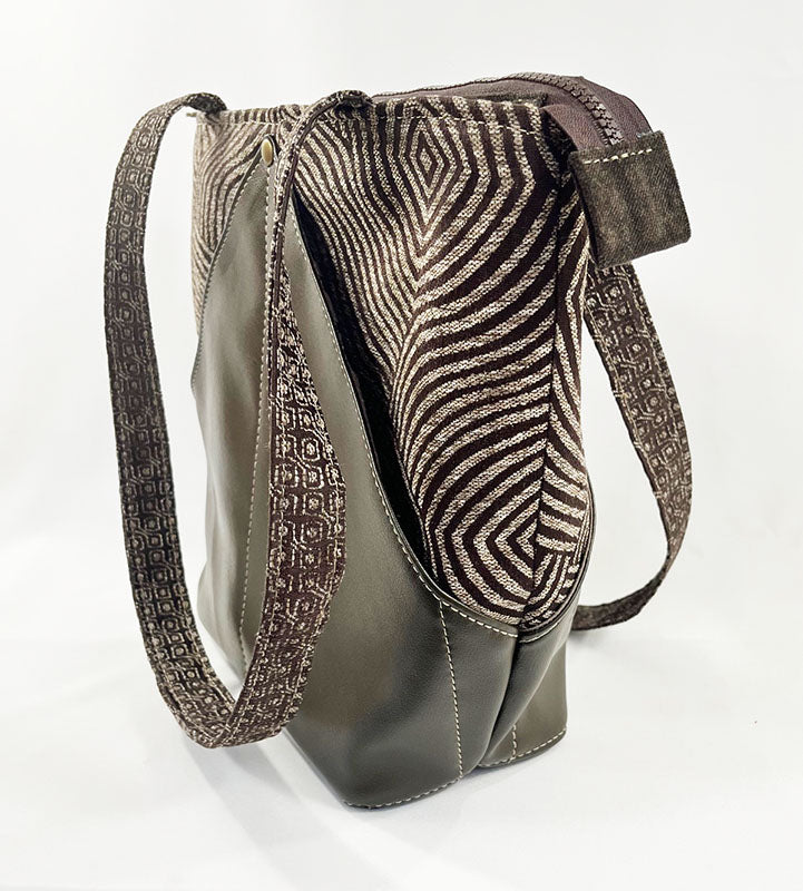 Peak Shoulder Satchel Zen Garden Bark
