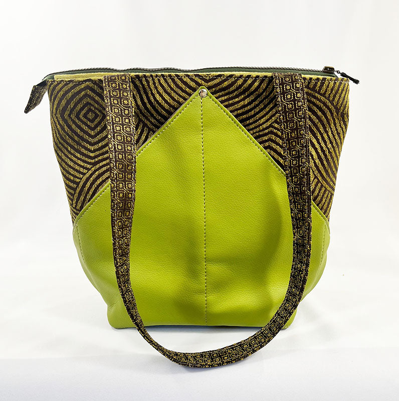 Peak Shoulder Satchel Zen Garden Lime