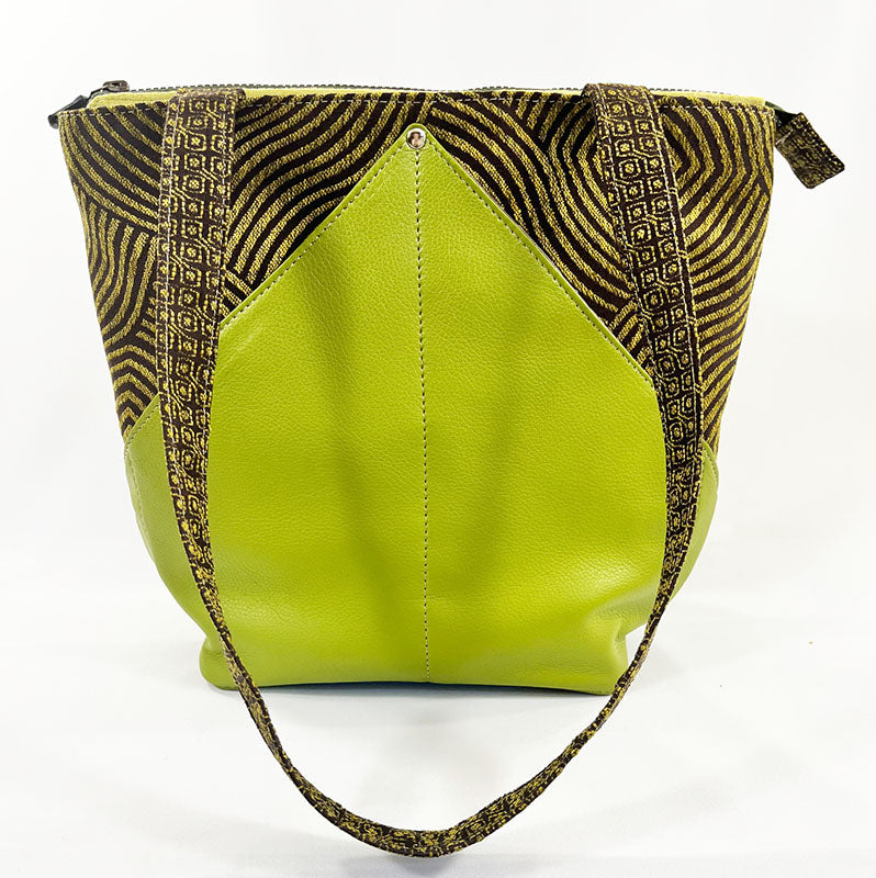 Peak Shoulder Satchel Zen Garden Lime