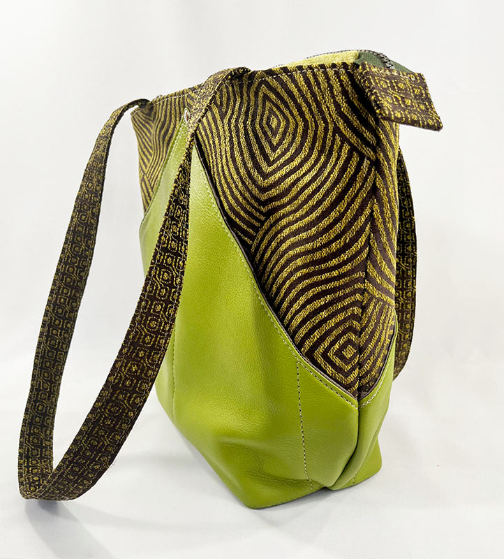 Peak Shoulder Satchel Zen Garden Lime