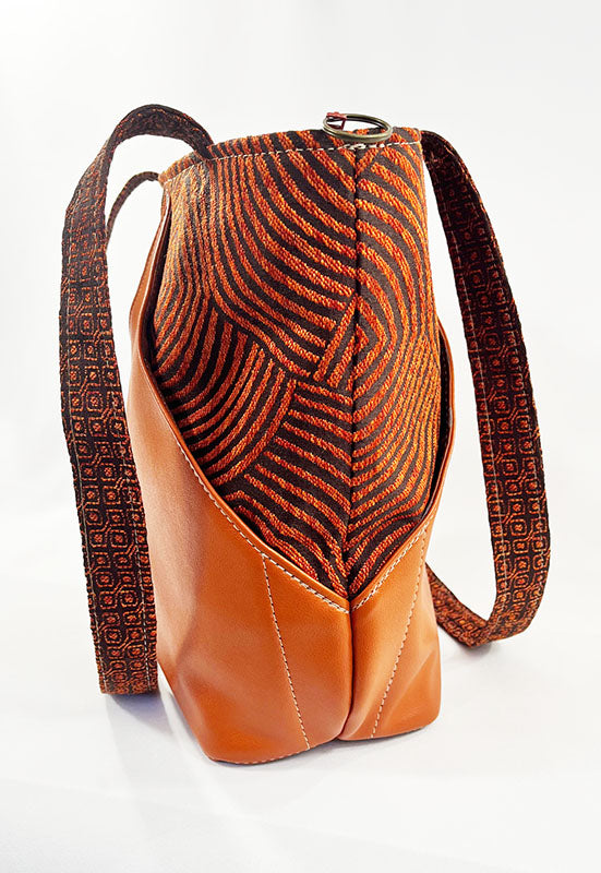 Peak Shoulder Satchel Zen Garden Tangerine