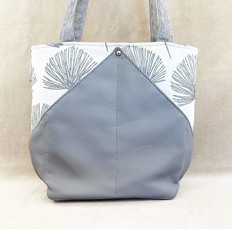 Peak Shoulder Satchel Grey Fronds Teagarden Satchels