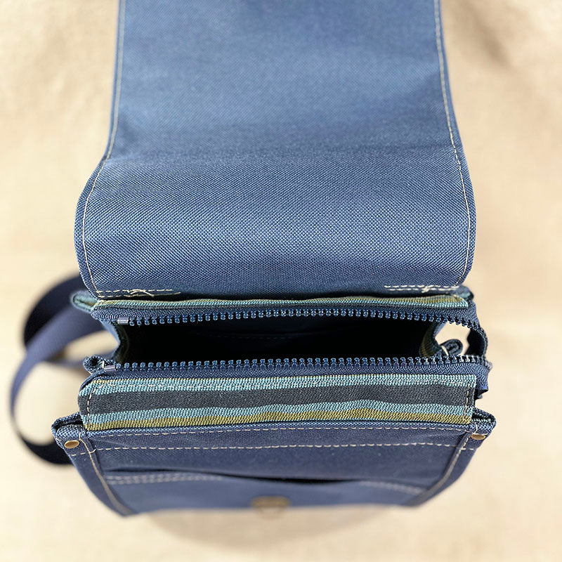 Utility Satchel Navy Stripe