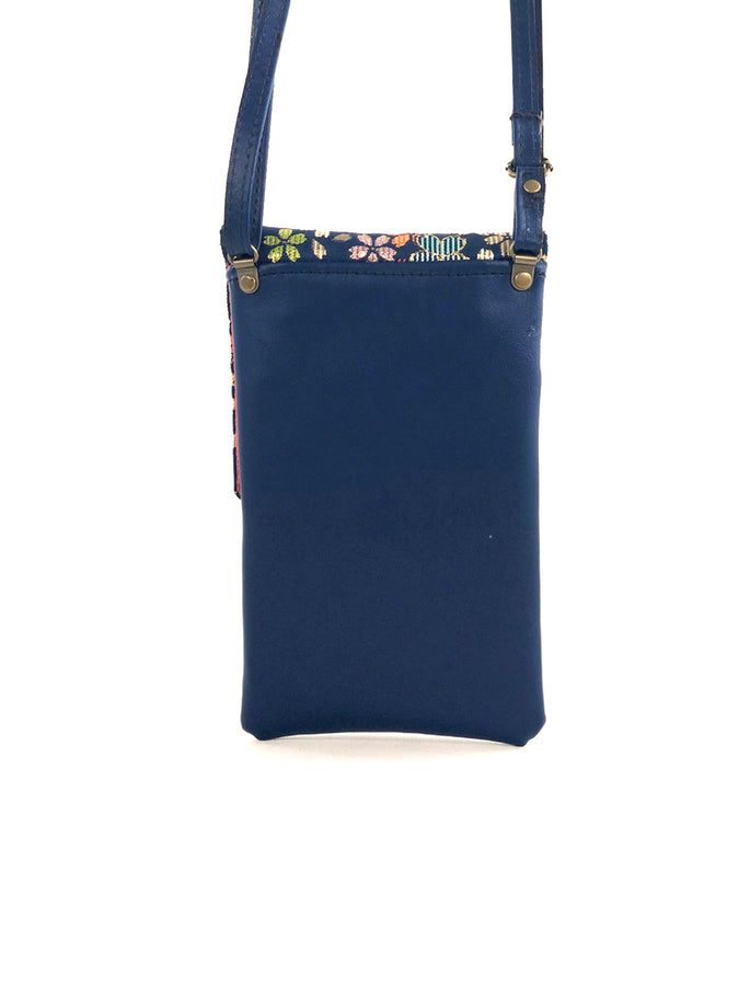 Pocket Purse- Plum Blossom Cobalt