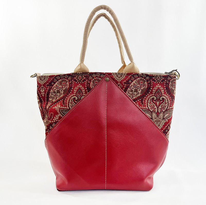 Peak Cross Body Satchel Ruby Paisley
