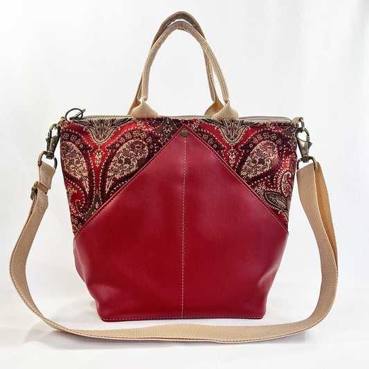 Peak Cross Body Satchel Ruby Paisley