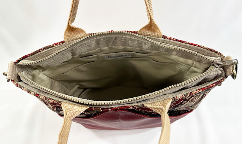 Peak Cross Body Satchel Ruby Paisley