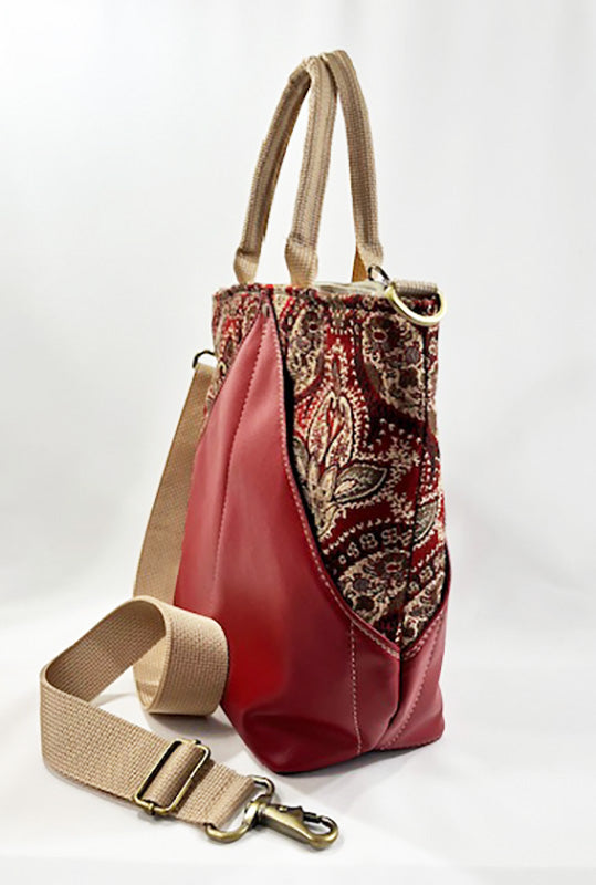 Peak Cross Body Satchel Ruby Paisley