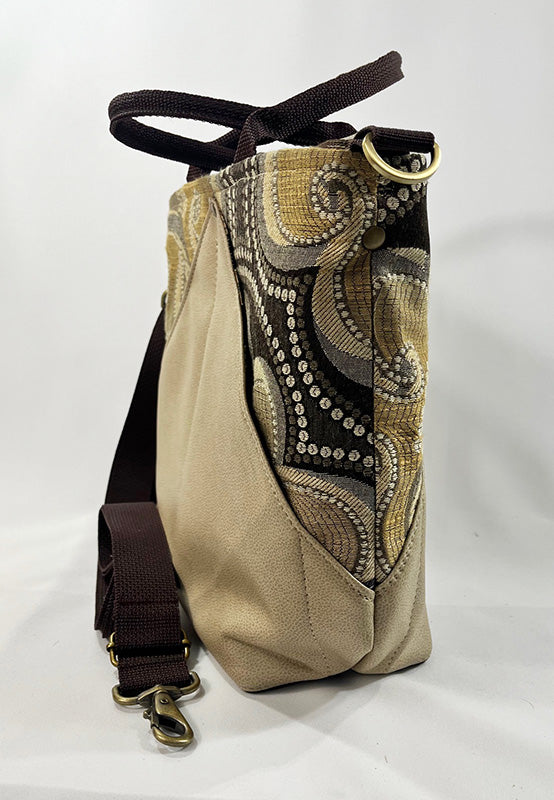 Peak Cross Body Satchel Tuscany Tan