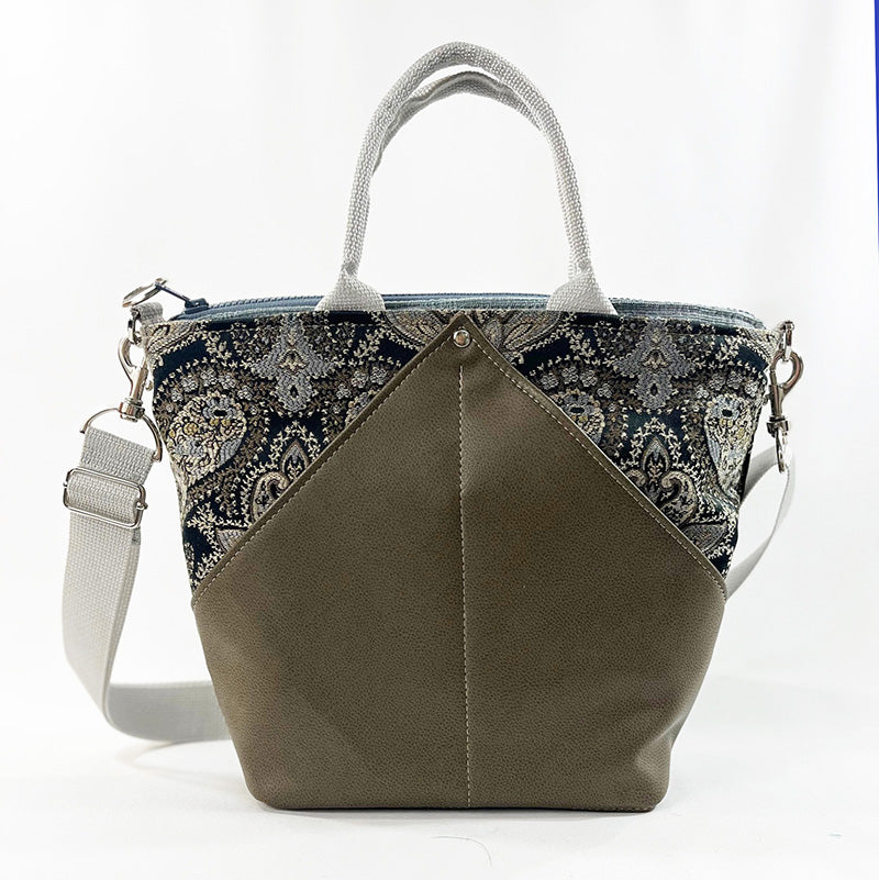 Peak Cross Body Satchel Coffee Paisley