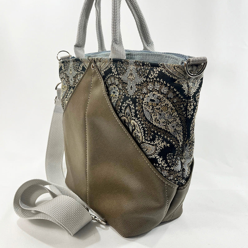 Peak Cross Body Satchel Coffee Paisley
