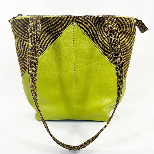 Peak Shoulder Satchel Zen Garden Lime