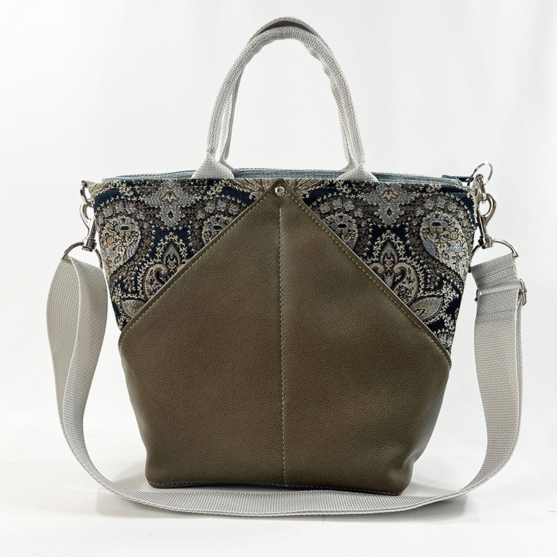 Peak Cross Body Satchel Coffee Paisley