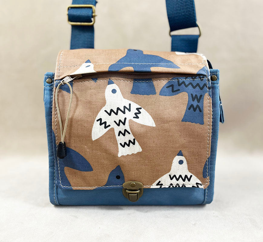 Utility Satchel Blue Sky Birds