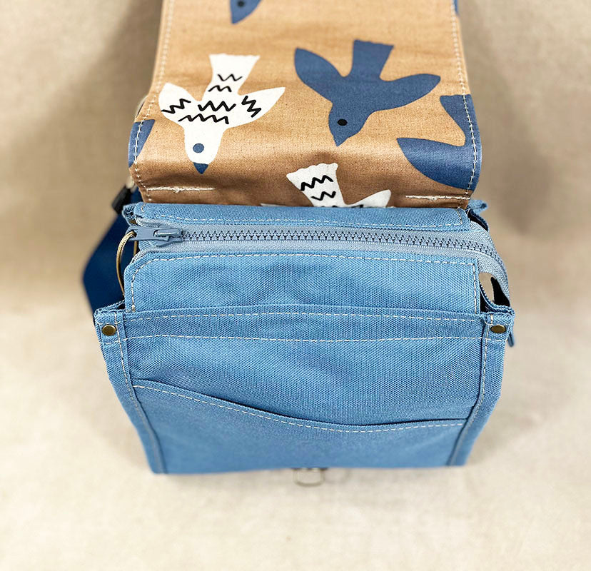 Utility Satchel Blue Sky Birds