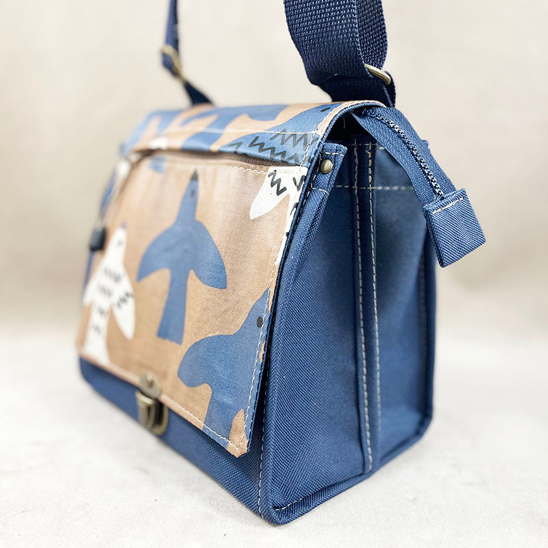 Utility Satchel Blue Sky Birds