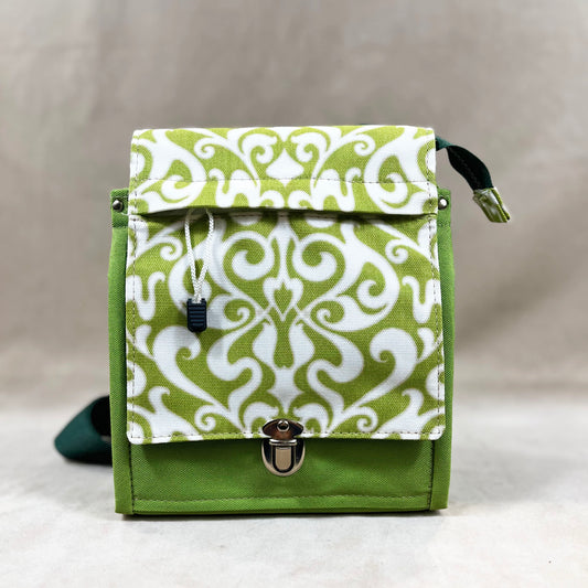 Utility Satchel Green Arabesque