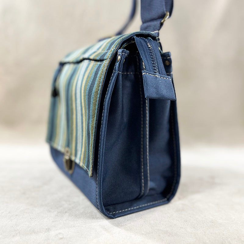 Utility Satchel Navy Stripe