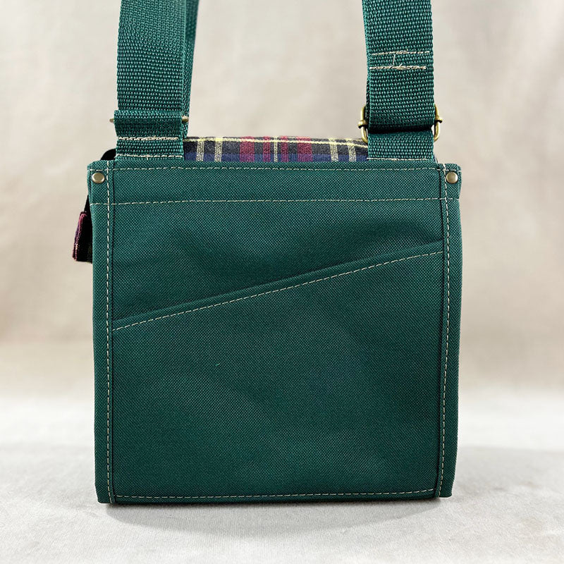 Utility Satchel Green Plaid