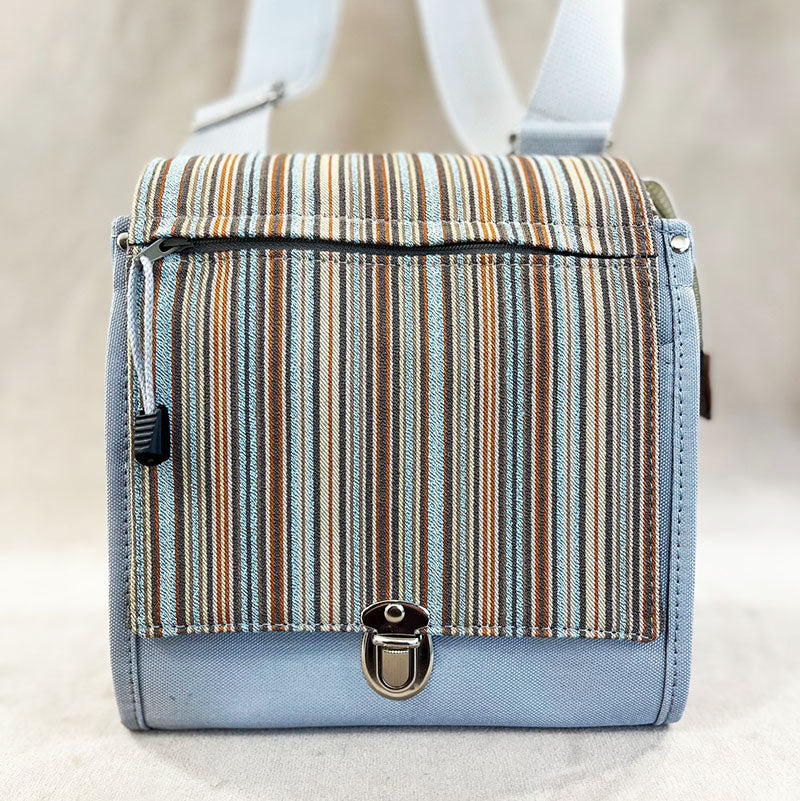 Utility Satchel Stripe on Silver