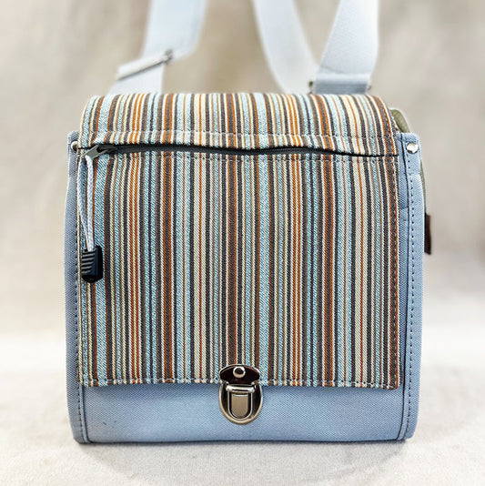 Utility Satchel Stripe on Silver