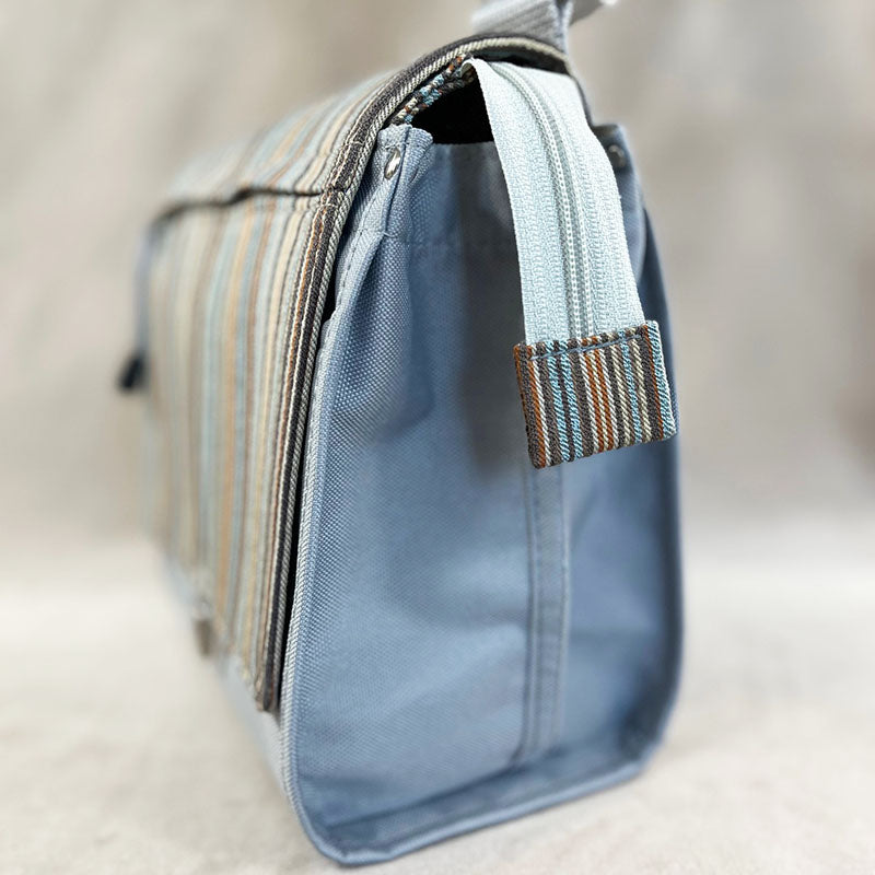 Utility Satchel Stripe on Silver