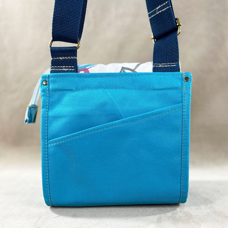 Utility Satchel Turquoise Leaves
