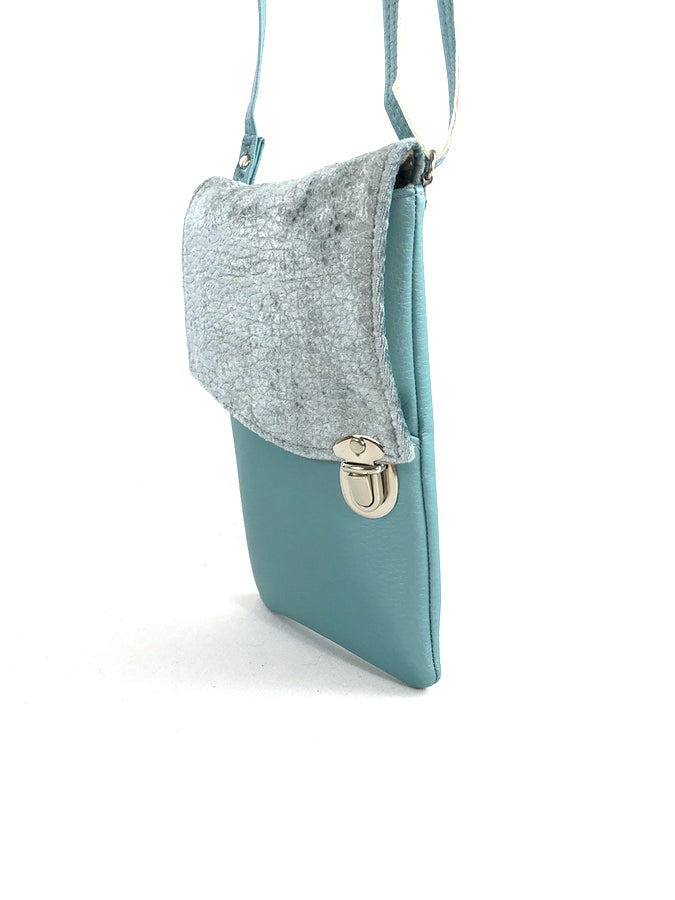 Pocket Purse- Brilliant Silver Blue